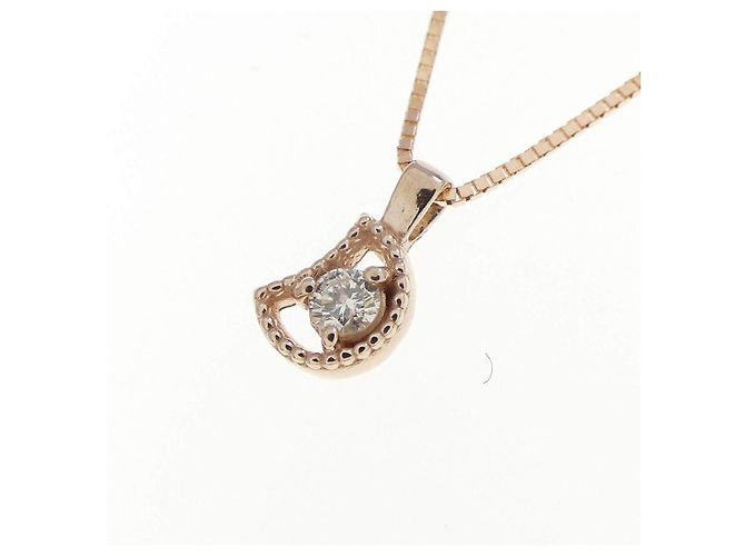 Autre Marque Collana K10 Pink Gold Diamante Rosa - vista 3