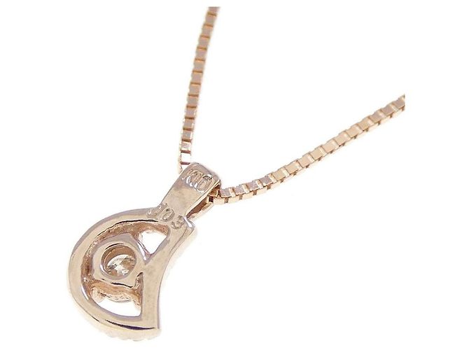 Autre Marque Collana K10 Pink Gold Diamante Rosa - vista 4