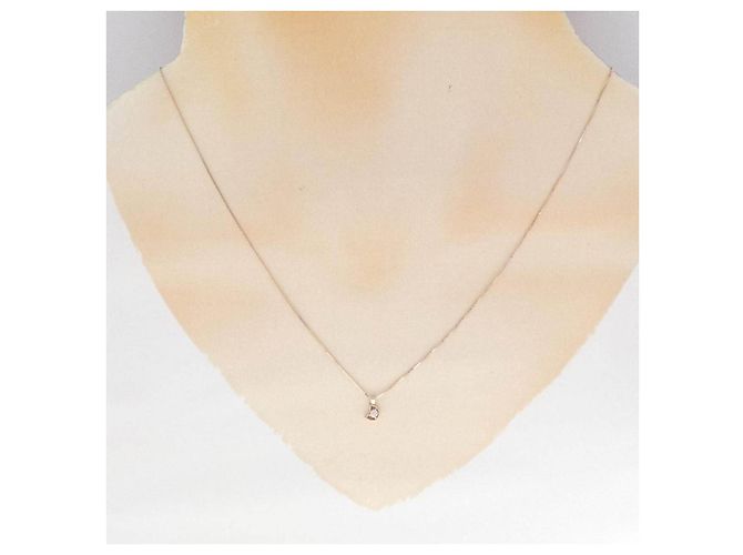 Autre Marque Collana K10 Pink Gold Diamante Rosa - vista 6