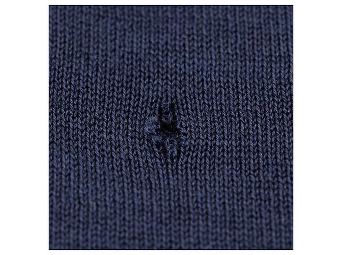 Chanel Oberteil aus Baumwollstrick Blau Marineblau - Ansicht 5