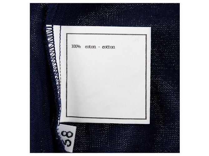 Chanel Oberteil aus Baumwollstrick Blau Marineblau - Ansicht 7