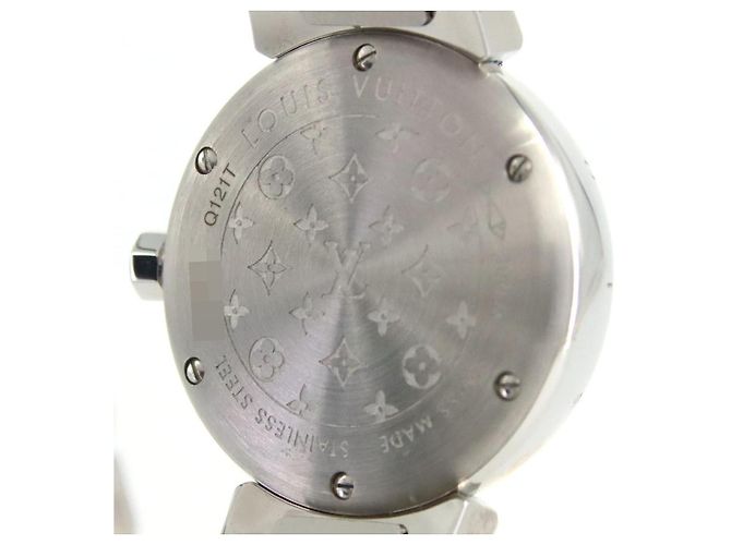 Reloj Louis Vuitton Tambour de acero inoxidable Roja - vista 7