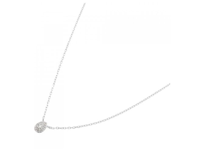 Autre Marque Luziada 750 Weißgold-Diamantkette Silber - Ansicht 2