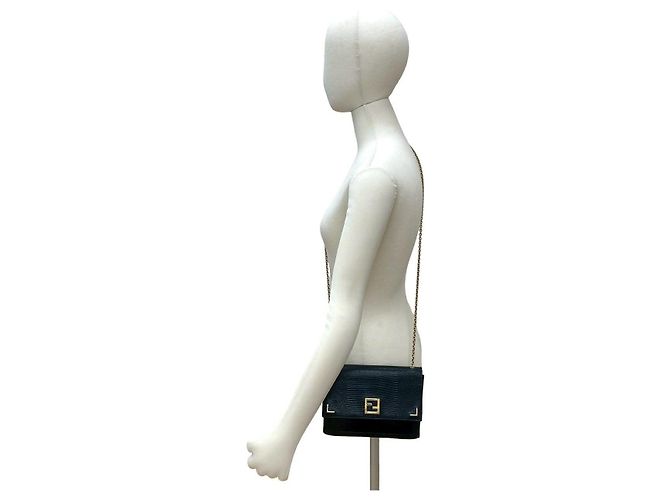 Fendi Schultertasche aus Leder Schwarz - Ansicht 2