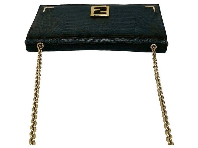 Fendi Schultertasche aus Leder Schwarz - Ansicht 4
