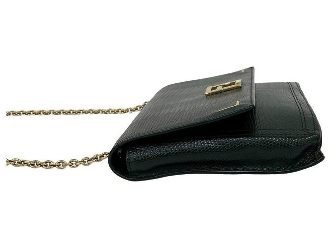 Fendi Schultertasche aus Leder Schwarz - Ansicht 5