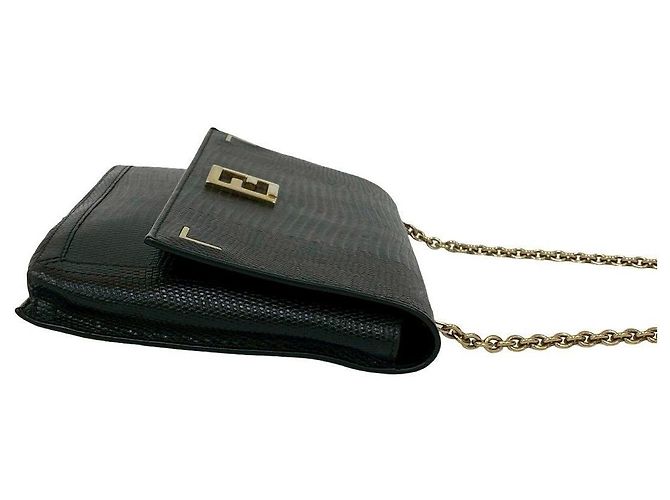 Fendi Schultertasche aus Leder Schwarz - Ansicht 6