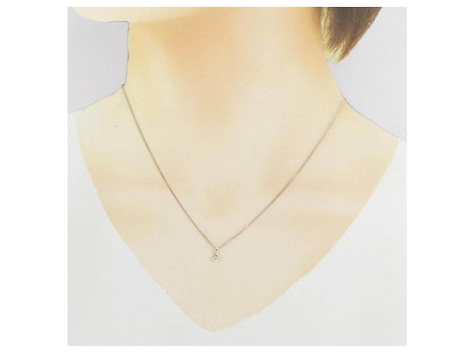 Autre Marque Collana K10 Pink Gold Diamond Rosa - vista 6