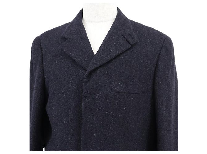 Abrigo Hermès Chester 100% Alpaca 48 Azul Azul marino - vista 2