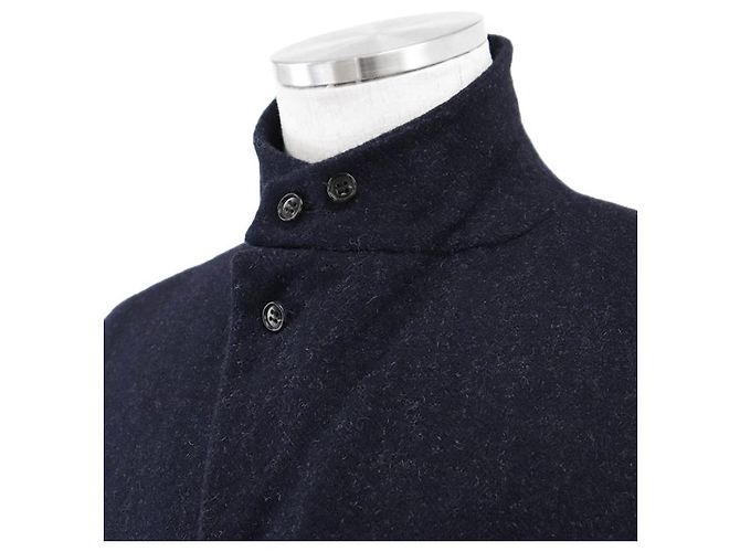 Abrigo Hermès Chester 100% Alpaca 48 Azul Azul marino - vista 4