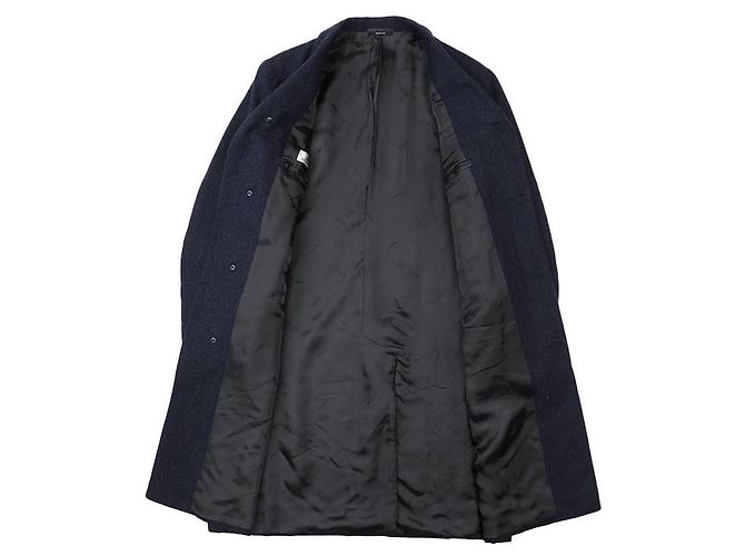 Abrigo Hermès Chester 100% Alpaca 48 Azul Azul marino - vista 8
