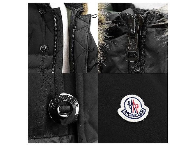 MONCLER SABLETTES 100% Nylon Down Jacket Black - view 3