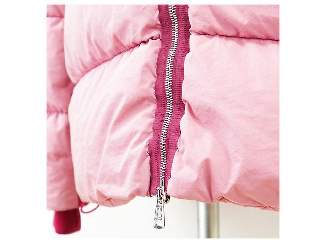 Giacca in piumino Moncler PAVIOT in cotone e nylon Rosa - vista 11