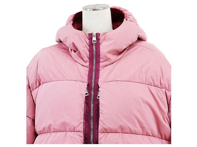 Giacca in piumino Moncler PAVIOT in cotone e nylon Rosa - vista 2