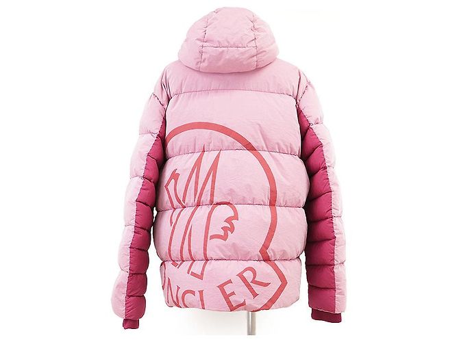 Giacca in piumino Moncler PAVIOT in cotone e nylon Rosa - vista 5