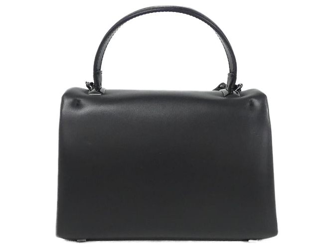 Borsa a tracolla in pelle Valentino Garavani Nero - vista 2