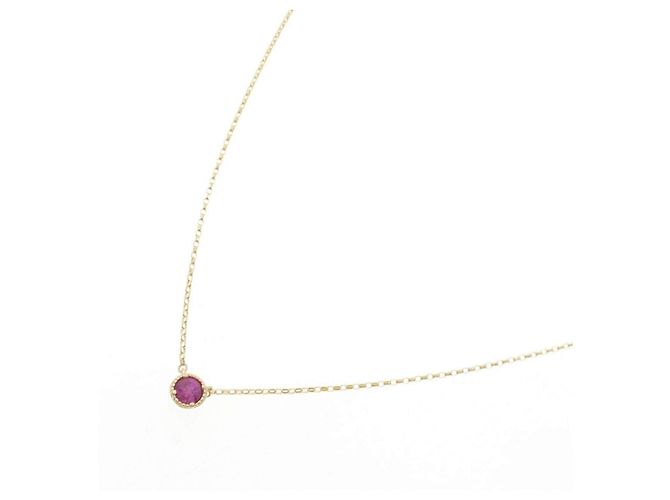 Autre Marque Au750 Ruby Necklace Golden - view 2