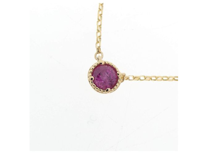 Autre Marque Au750 Ruby Necklace Golden - view 3