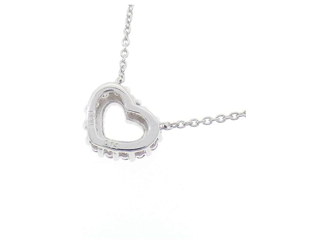 Autre Marque Collana in oro bianco Au750 e diamanti rosa - vista 4