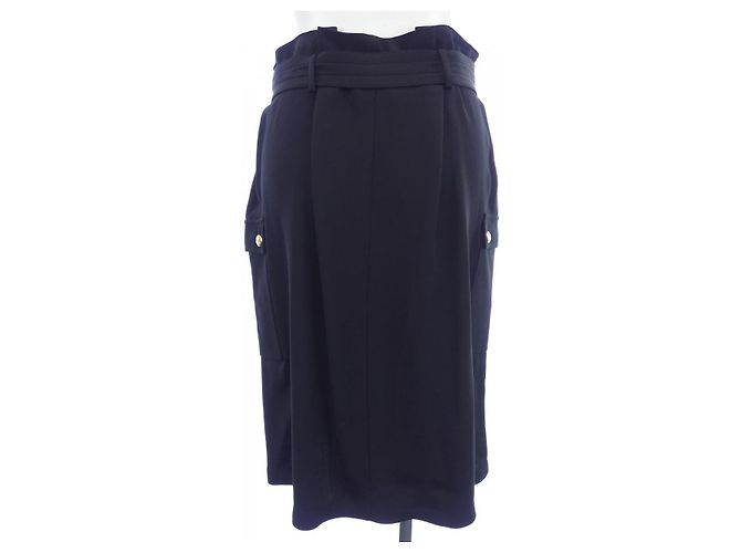 Céline Falda de seda negra Celine Negro - vista 2