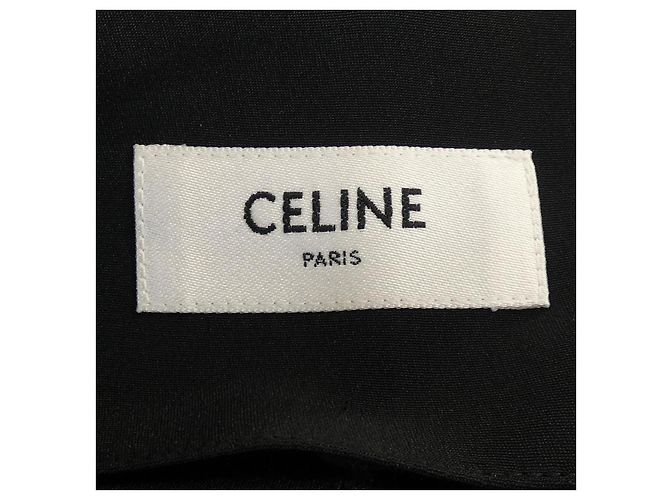 Céline Falda de seda negra Celine Negro - vista 4