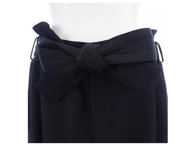 Céline Falda de seda negra Celine Negro - vista 5