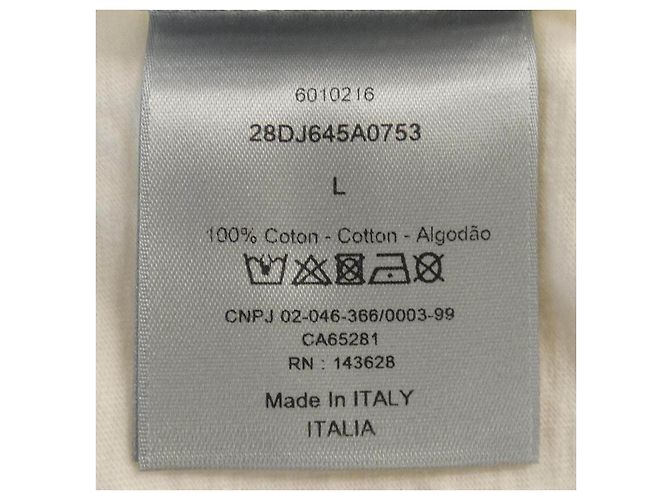 Autre Marque Dior T-Shirt aus Baumwolle Braun Weiß - Ansicht 3