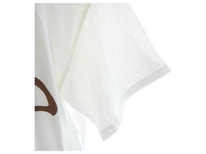 Autre Marque Dior T-Shirt aus Baumwolle Braun Weiß - Ansicht 6