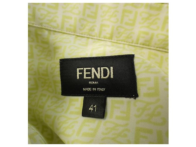 Camisa Fendi S/S de seda Verde - vista 4
