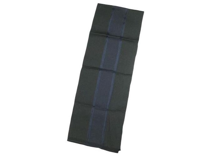 Sciarpa in lana e seta Balenciaga Nero Blu navy - vista 2