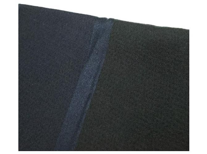 Sciarpa in lana e seta Balenciaga Nero Blu navy - vista 3