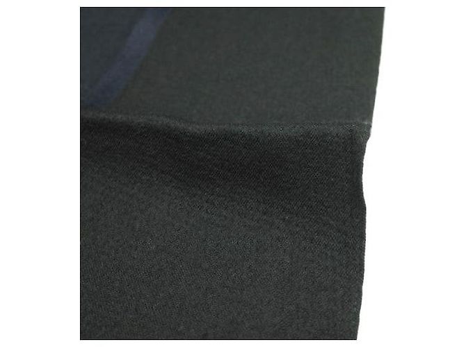 Sciarpa in lana e seta Balenciaga Nero Blu navy - vista 5