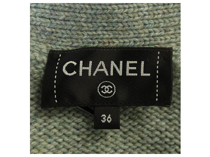 Cárdigan de cachemira Chanel LOOK32 Verde - vista 5