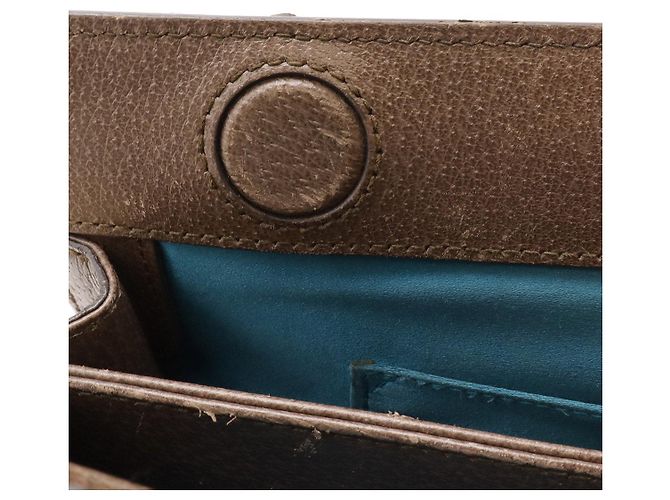 Borsa a tracolla con catena Gucci Ophidia GG Supreme PVC Marrone Rosso Beige Verde - vista 9