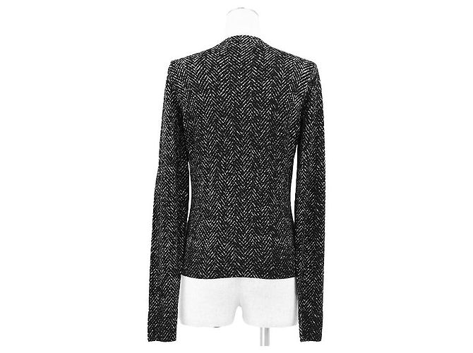 Dolce & Gabbana Cardigã de malha de lã Dolce&Gabbana Preto Branco - vista 5