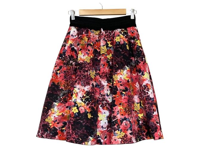 Saia com estampa floral LANVIN en Bleu Preto Vermelho - vista 3