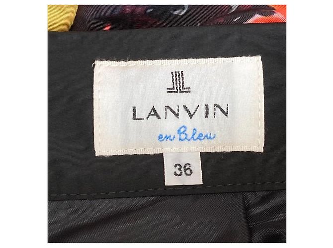 Saia com estampa floral LANVIN en Bleu Preto Vermelho - vista 4