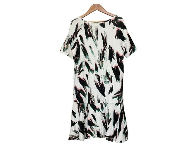 Vestido estampado Paul Smith Preto Branco Verde - vista 3