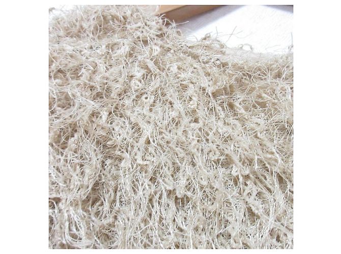 Autre Marque Discoat Shaggy Strickpullover Beige - Ansicht 3