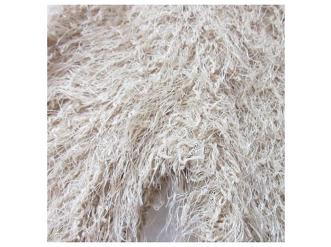 Autre Marque Discoat Shaggy Strickpullover Beige - Ansicht 4