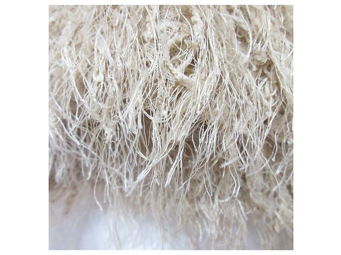 Autre Marque Discoat Shaggy Strickpullover Beige - Ansicht 5