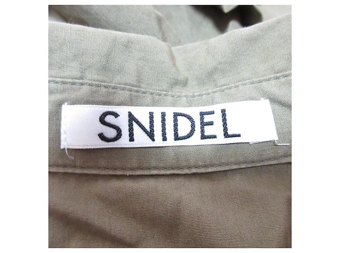 Autre Marque Snidel Hemdkleid mit Details Grün Khaki - Ansicht 9
