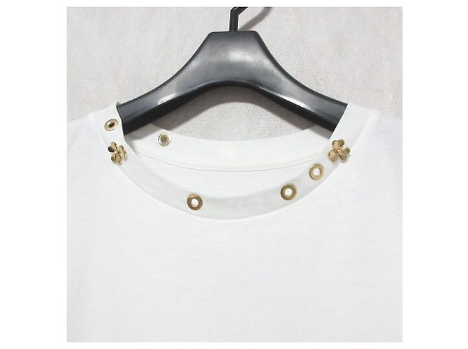 Autre Marque T-shirt a maniche corte con trafori Ginza Maggy Bianco - vista 4