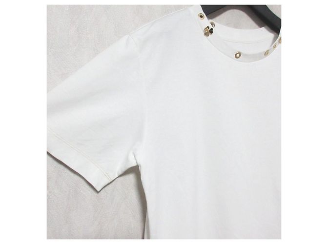 Autre Marque T-shirt a maniche corte con trafori Ginza Maggy Bianco - vista 5