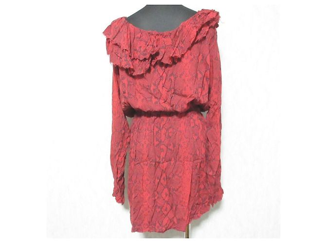 Autre Marque Replay Animalié Print Dress Red - view 2