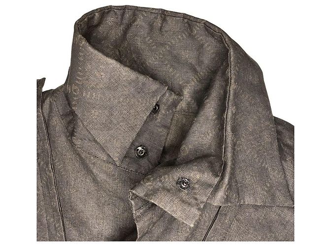 Autre Marque Blusa in LINEN Yohji Yamamoto Marrone - vista 4