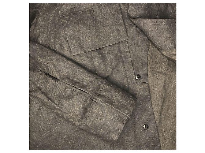Autre Marque Blusa in LINEN Yohji Yamamoto Marrone - vista 5