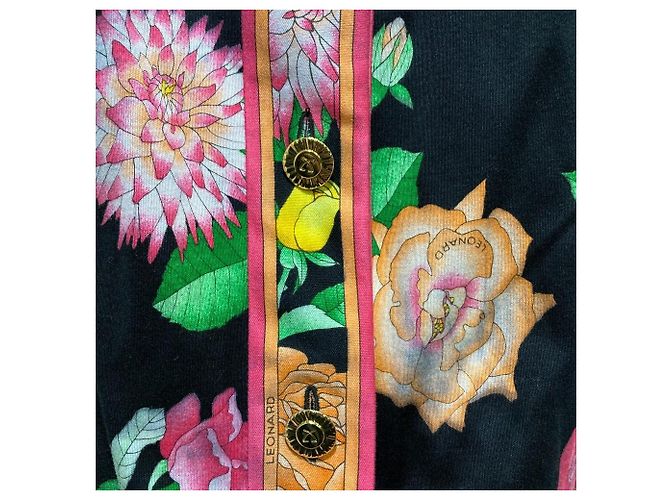 Autre Marque LEONARD Cardigan mit Blumenprint Schwarz Mehrfarben - Ansicht 11