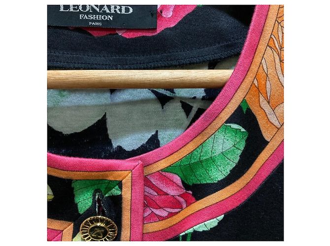 Autre Marque LEONARD Cardigan mit Blumenprint Schwarz Mehrfarben - Ansicht 13
