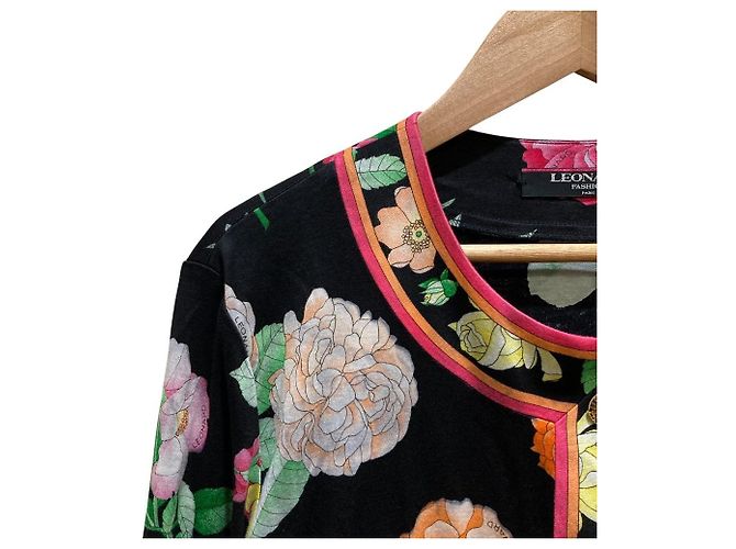 Autre Marque LEONARD Cardigan mit Blumenprint Schwarz Mehrfarben - Ansicht 2